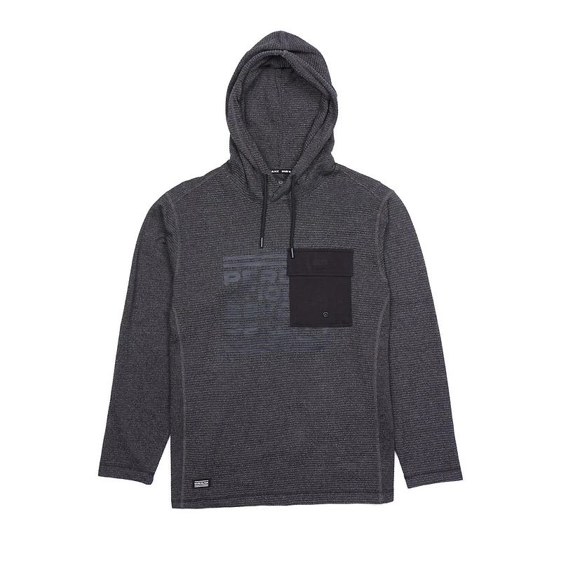 Tee-shirt Capuchon manches longues Dark Black pour hommes