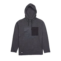 Tee-shirt Capuchon manches longues Dark Black pour hommes