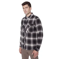Chemise Dark Black avec poches et à manches longues pour homme