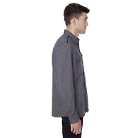 Chemise Dark Black avec poches et à manches longues pour homme