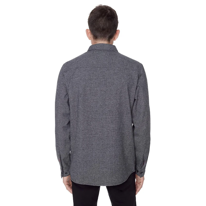 Chemise Dark Black avec poches et à manches longues pour homme