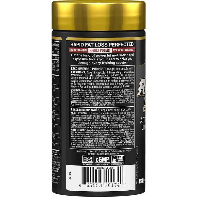 Allmax Rapidcuts Shredded Fat Burner Capsules