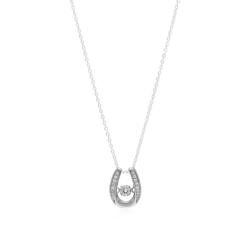 Quintessential Sterling Silver Dancing Stone Pendant on 18" chain