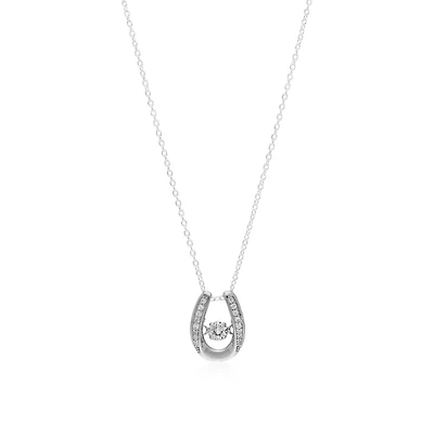 Quintessential Sterling Silver Dancing Stone Pendant on 18" chain