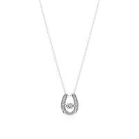 Quintessential Sterling Silver Dancing Stone Pendant on 18" chain