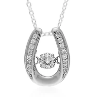 Quintessential Sterling Silver Dancing Stone Pendant on 18" chain