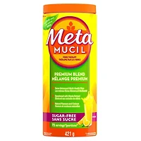 Metamucil Premium Blend, Psyllium Fibre Powder Supplement, Sugar-Free with Stevia, Natural Orange Flavor, 72 Servings (414 g)