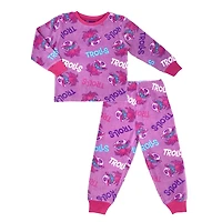 Trolls Girl's 2 Piece Pyjama Set. Includes long sleeve pant and top