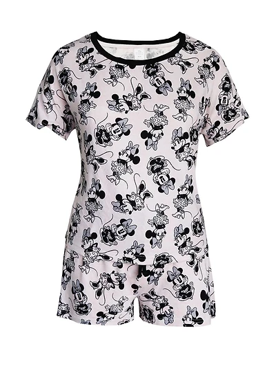Disney Minnie Mouse two piece pajama set for ladies