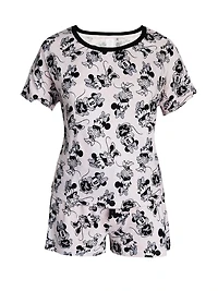 Disney Minnie Mouse two piece pajama set for ladies