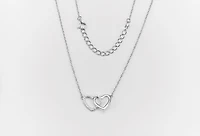Luxury Designs Sterling Silver Mother Daughter Necklace