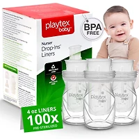 Playtex Baby® Nurser Pre-Sterilized Disposable Drop-Ins Bottle Liners, Closer to Breastfeeding, 4oz, 100 Count