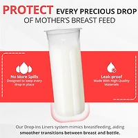 Playtex Baby® Nurser Pre-Sterilized Disposable Drop-Ins Bottle Liners, Closer to Breastfeeding, 4oz, 100 Count