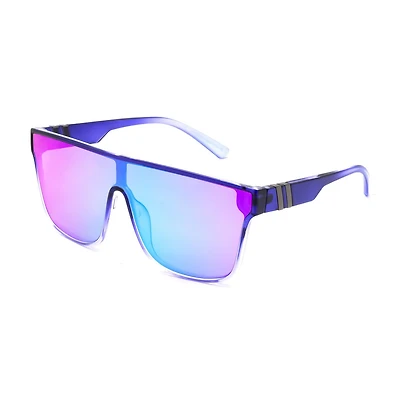 TropicCal Blue and Pink Shield Sunglasses