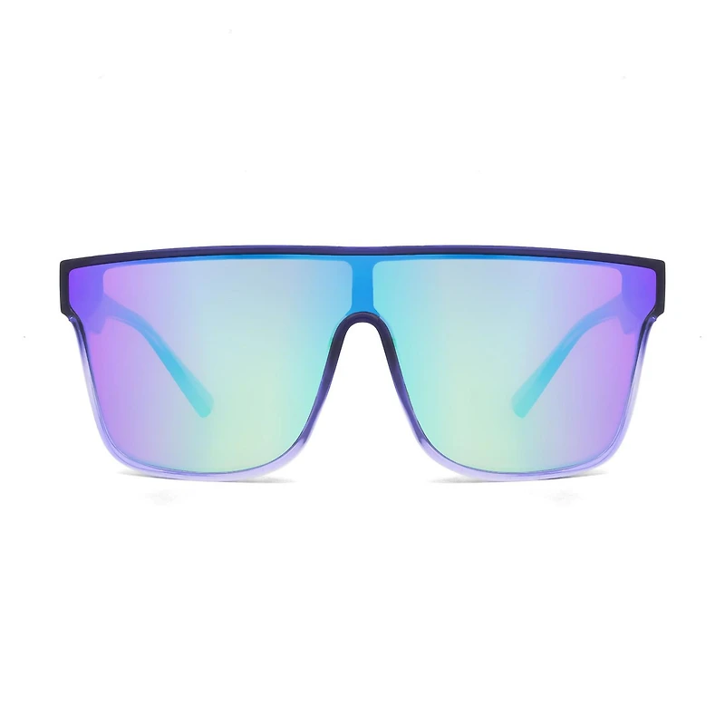 TropicCal Blue and Pink Shield Sunglasses