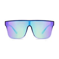 TropicCal Blue and Pink Shield Sunglasses