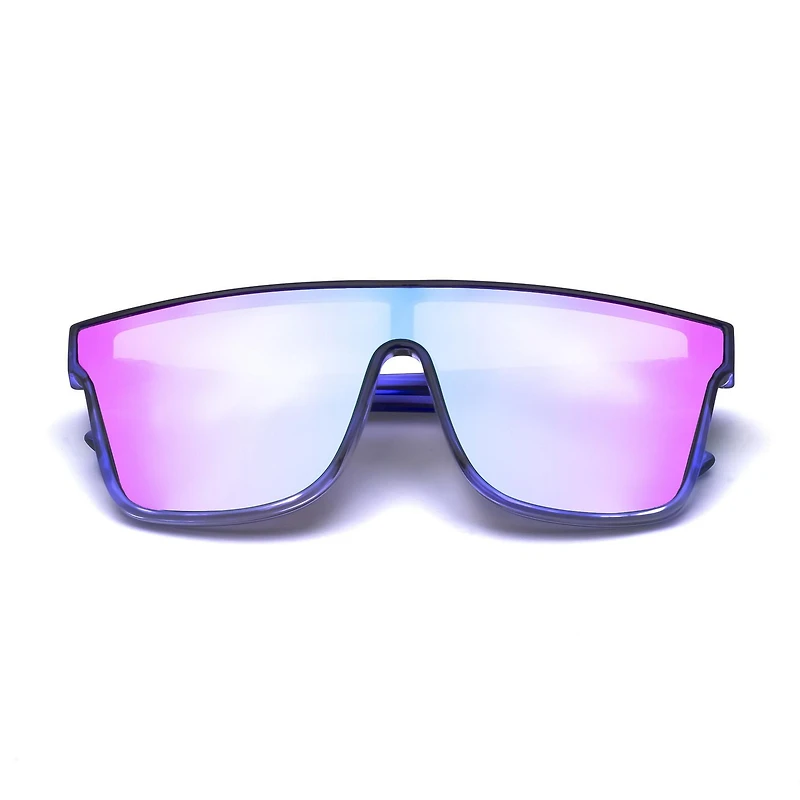 TropicCal Blue and Pink Shield Sunglasses