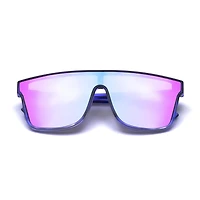 TropicCal Blue and Pink Shield Sunglasses