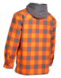 Forcefield Hi Vis Hooded Buffalo Plaid Quilt-Lined Shirt Jacket