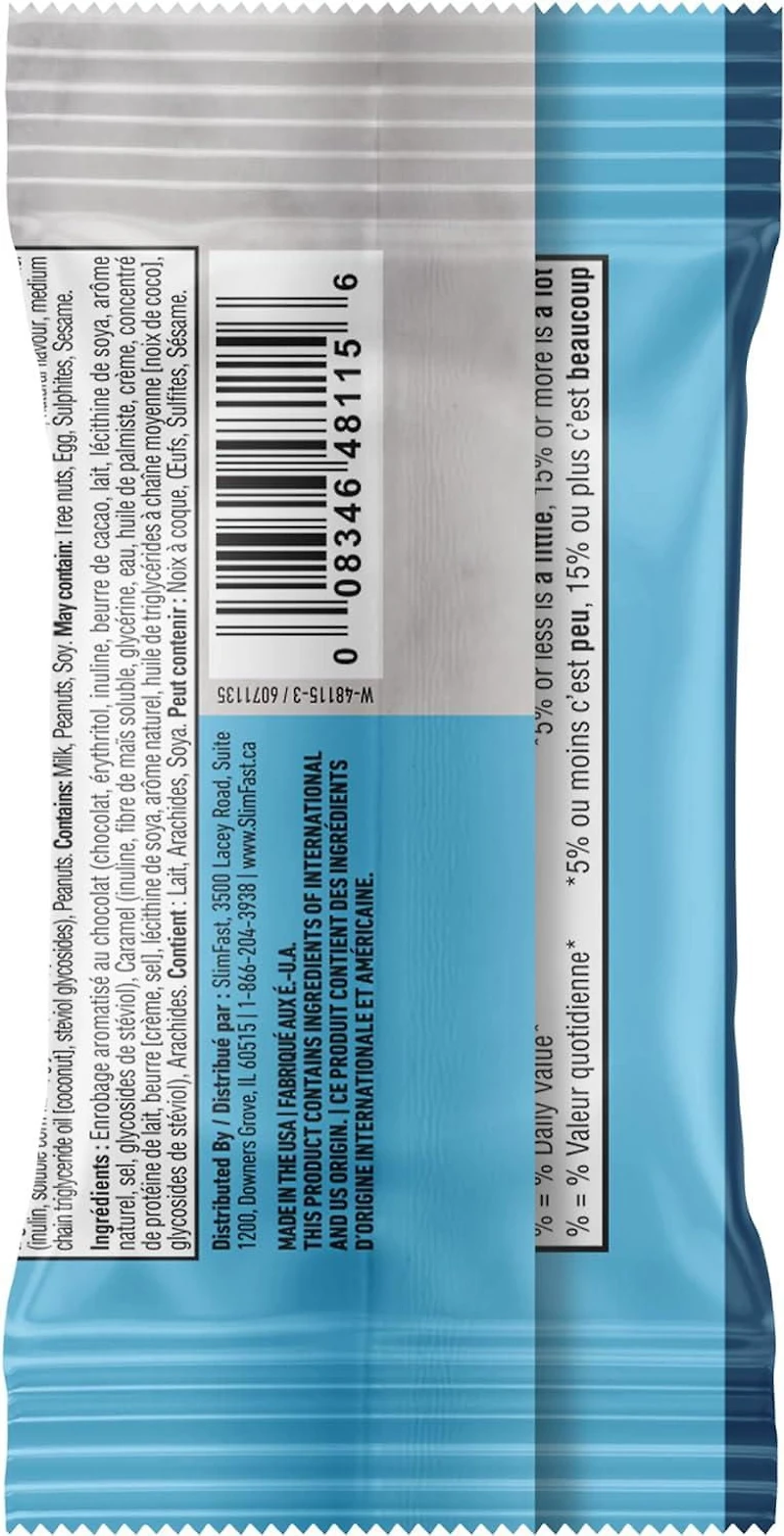 SlimFast Keto Bomb Snacks, 14x20g Chocolate Caramel Nut Clusters per Box, 280 Grams