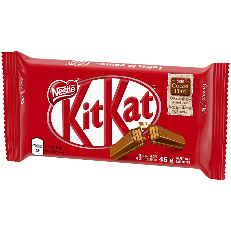 Barre NESTLÉ KITKAT 4 bâtonnets Chocolat au lait 45 g Prizm Football