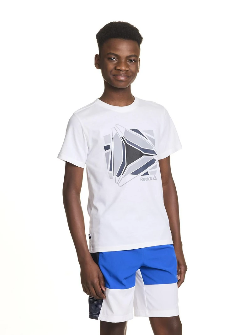 Reebok Boys Fragments Short Sleeve Graphic Tee