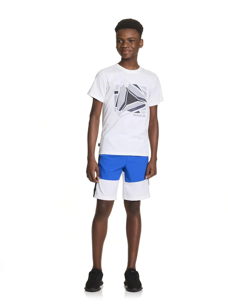 Reebok Boys Fragments Short Sleeve Graphic Tee