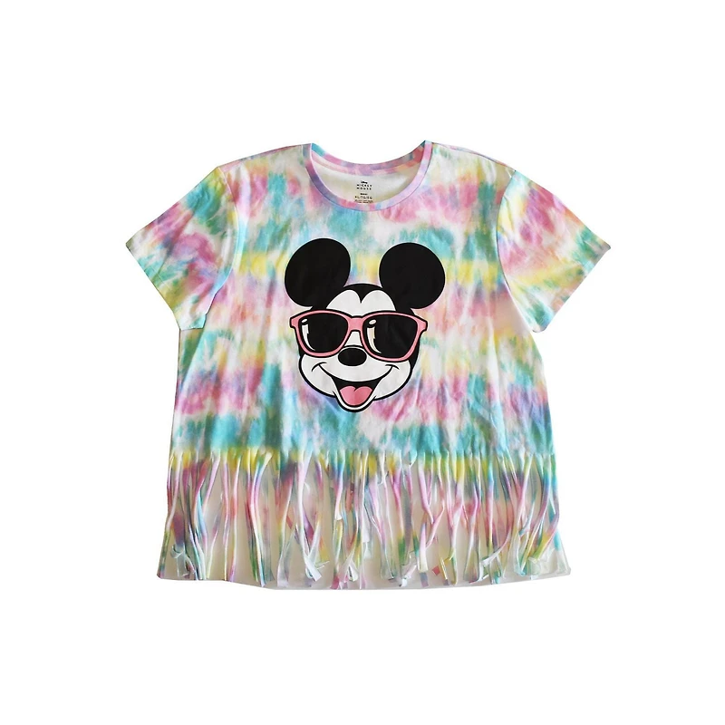 T-shirts à franges Disney Mickey Sunset pour femme