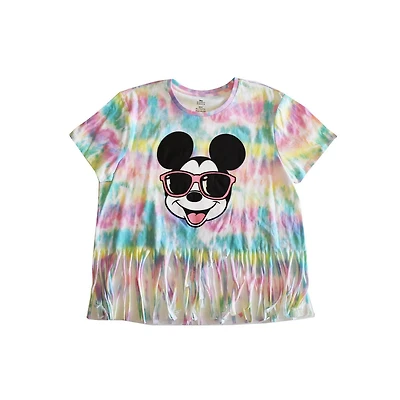T-shirts à franges Disney Mickey Sunset pour femme