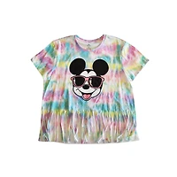 T-shirts à franges Disney Mickey Sunset pour femme