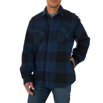 Wrangler Veste Chemise Buffalo à Carreaux en Molleton Pour Homme