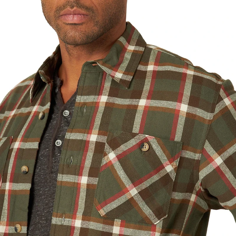 Wrangler Veste Chemise Doublée Sherpa Pour Homme