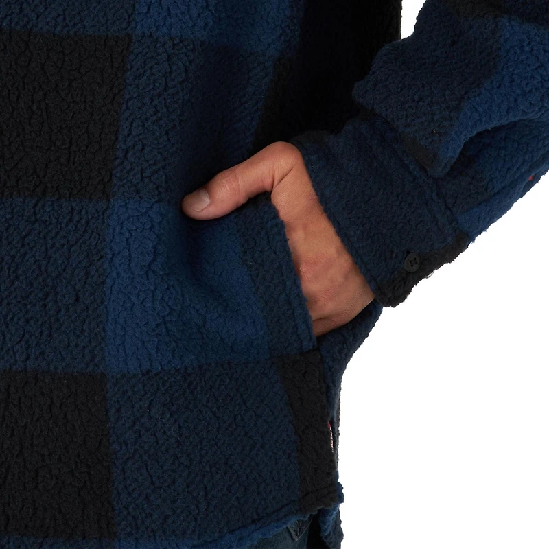 Wrangler Veste Chemise Buffalo à Carreaux en Molleton Pour Homme