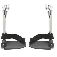 Repose-pieds rabattables en chrome avec palettes en aluminium de Drive Medical, 1 paire
