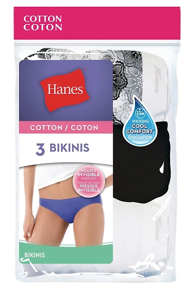 Maillot de bain femme Hanes P3 Comfort en coton