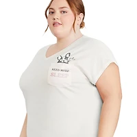 Chemise de nuit avec encolure en V George Plus pour femmes Tailles 1X–4 X
