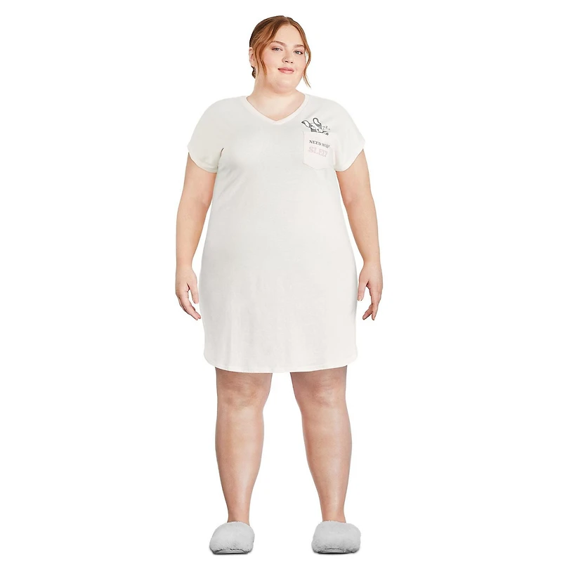 Chemise de nuit avec encolure en V George Plus pour femmes Tailles 1X–4 X