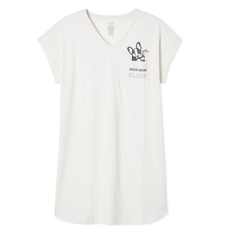 Chemise de nuit avec encolure en V George Plus pour femmes Tailles 1X–4 X