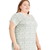 Chemise de nuit avec encolure en V George Plus pour femmes