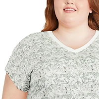 Chemise de nuit avec encolure en V George Plus pour femmes