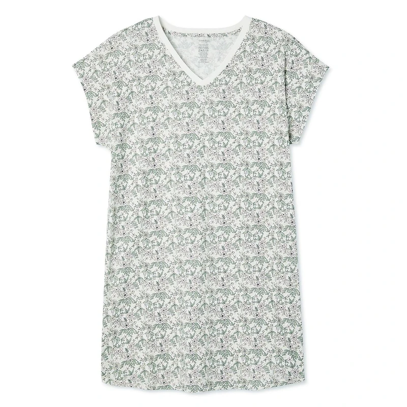 Chemise de nuit avec encolure en V George Plus pour femmes