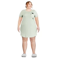 Chemise de nuit à manches roulées George Plus pour femmes