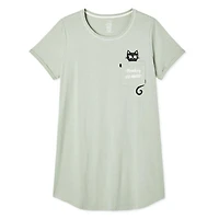 Chemise de nuit à manches roulées George Plus pour femmes