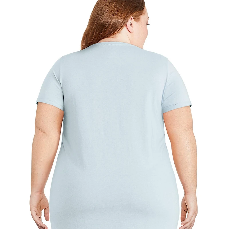 Chemise de nuit à manches roulées George Plus pour femmes