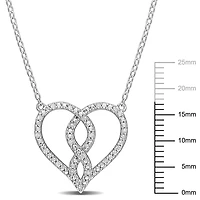 Miabella 1/10 Carat T.W. Diamond Sterling Silver Heart Infinity Necklace