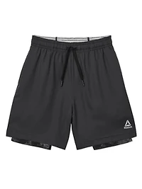 Reebok Boys Perfect Form 2-in-1 Shorts with Compression