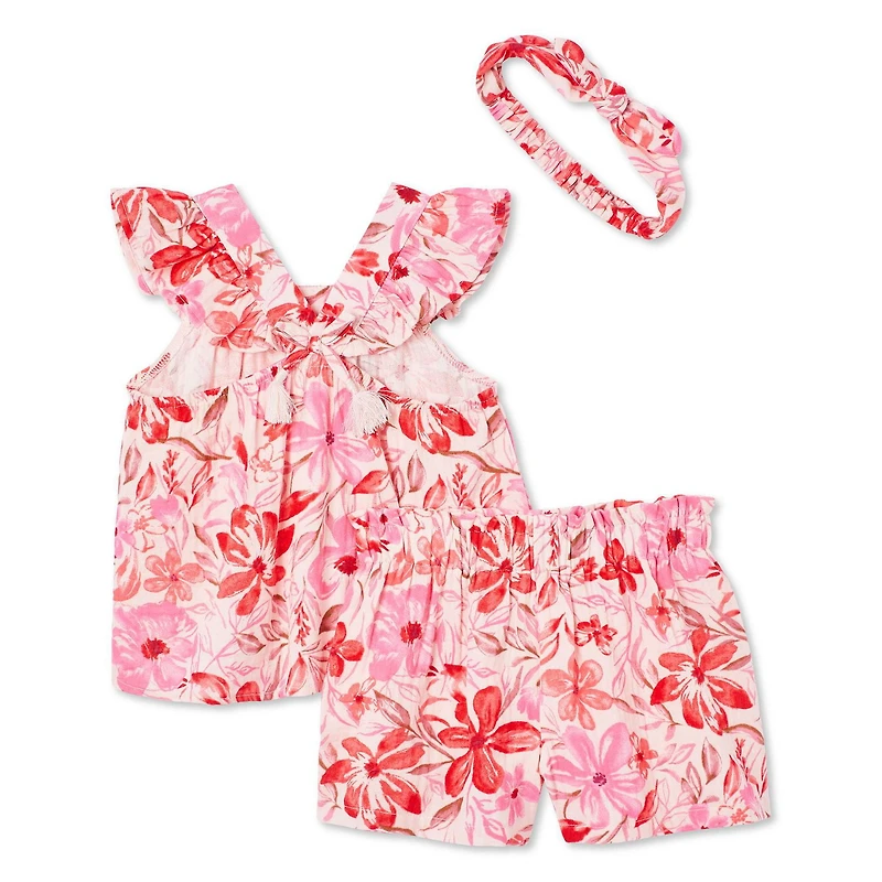 Ensemble 3 pièces avec short George pour petites filles