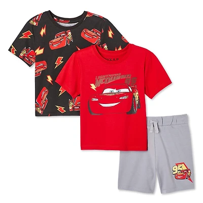 Ensemble 3 pièces avec short Cars Disney pour petits garçons