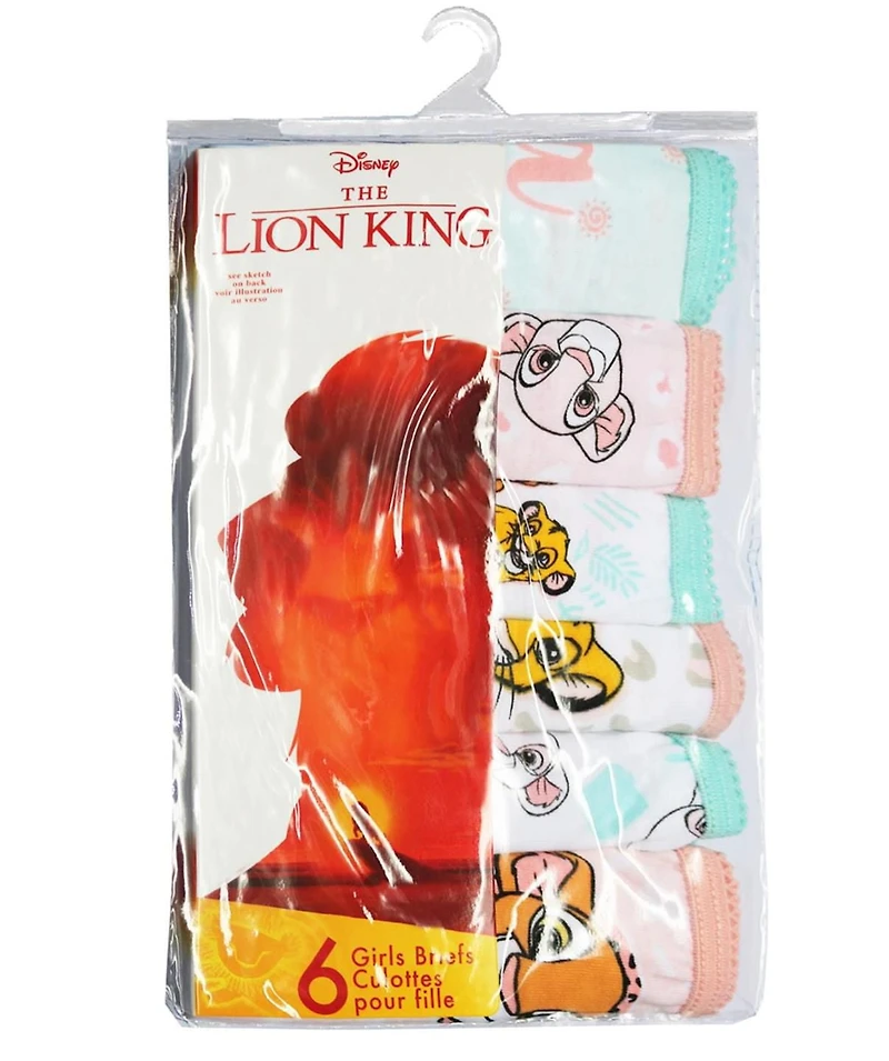 Lion King girl's 6 pack underwear