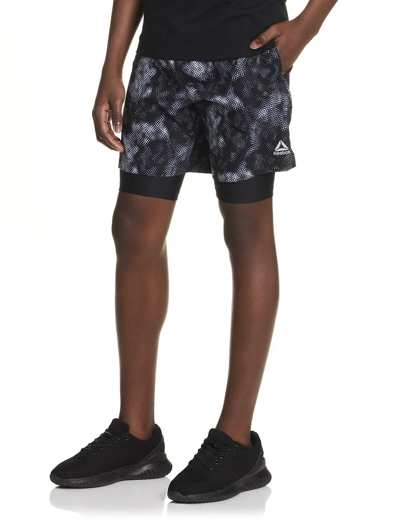 Reebok Boys Perfect Form 2-in-1 Shorts with Compression